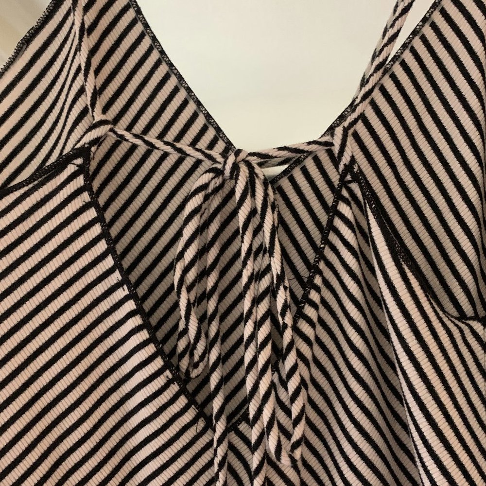 Stripe Knit Ruffle Romper - Picture 8 of 9